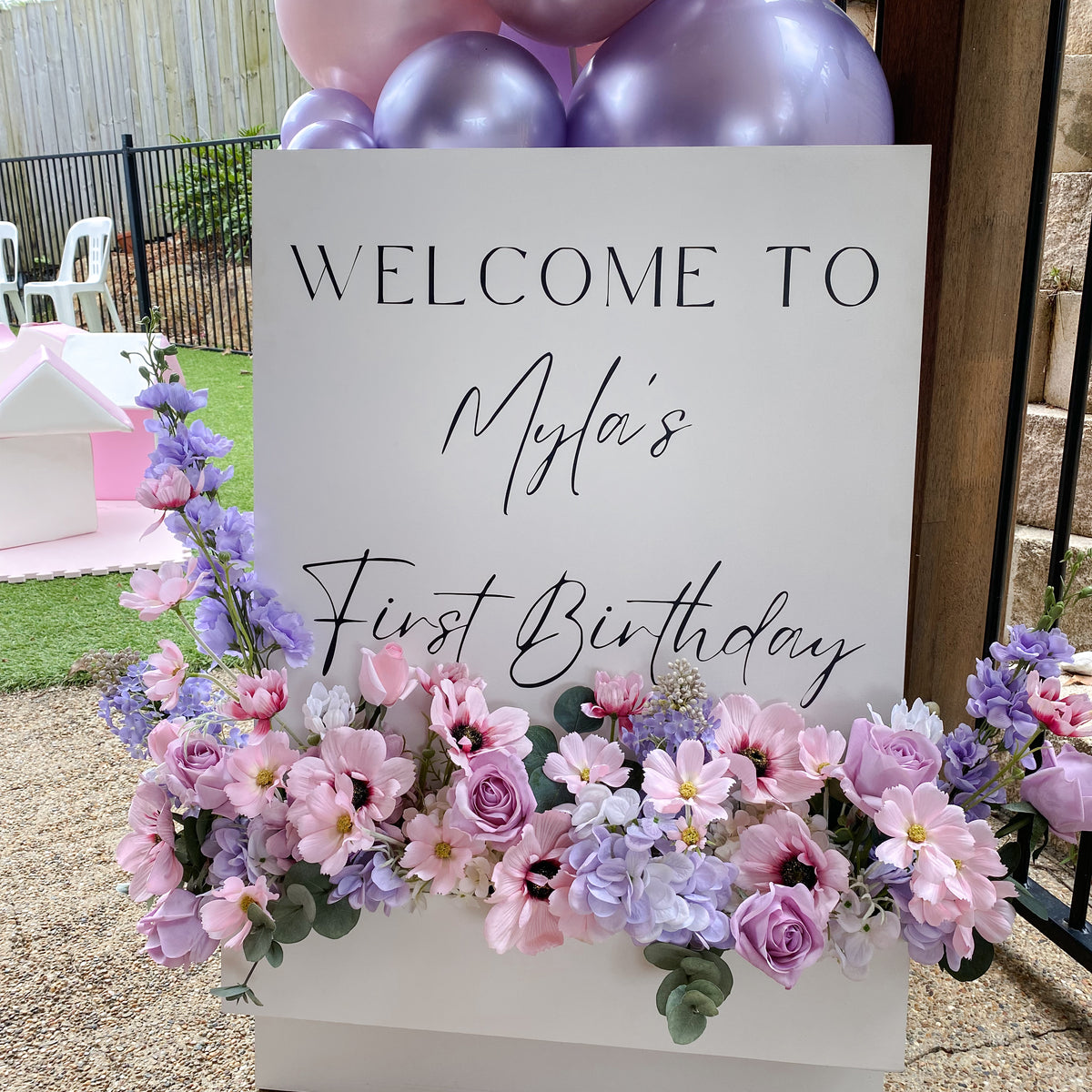 Floral Box Sign Flower Box Sign – Float. GC Events